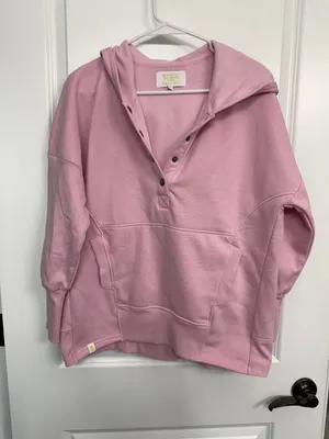 Simply Southern Pink Quarter-Snap Hooded Pullover Size S thumbnail 3