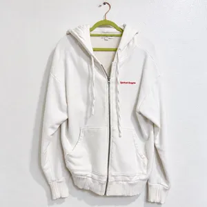 Spiritual Gangster Palm Finn Zip Hoodie Stone Rainbow Sz M thumbnail 2