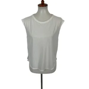 Under Armour Tank Top Medium White Activewear Gym Running Athleisure thumbnail 2
