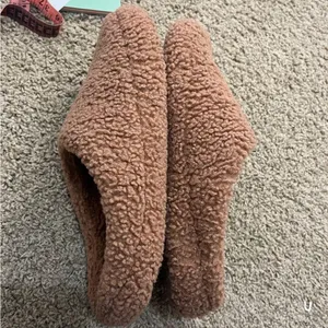 Madewell Sherpa Scuff Slippers Camel Sz 10- Sold Out thumbnail 8