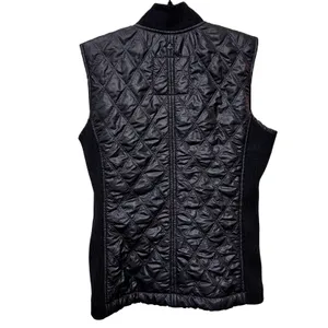 prAna Womens Black Quilted Sherpa Lined Full Zip Puffer Vest Ribbed Trim Small thumbnail 2