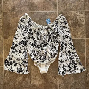 Free People One On One Date Bodysuit Tea Combo Size Small thumbnail 3