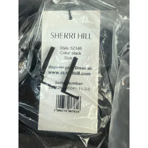 Sherri Hill 52346 Black Criss Cross Open Back Scuba Jumpsuit NWT Size 8 thumbnail 4