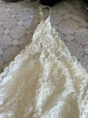 Halter Top Bralette White Size XL thumbnail 3