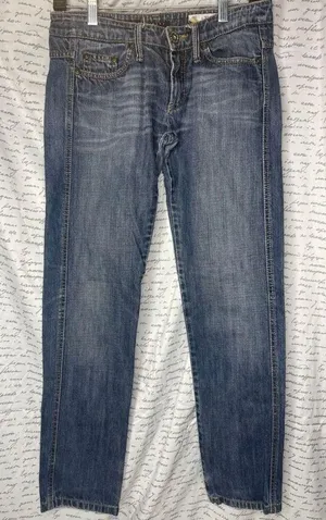 Sisley woman's jeans‎ Blue Size 26 thumbnail 1
