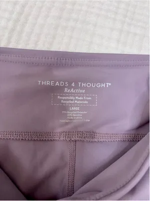 Women's Threads 4 Thought ReActive Leggings Size L Purple thumbnail 3