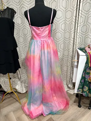 Hutch Anthropologie Rainbow Tulle Pixie Gown High Low Party Dress Size 10 thumbnail 8