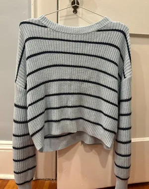 Cider Blue Striped Sweater thumbnail 1