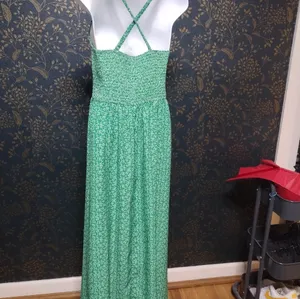 Fab’rik Floral Maxi Dress Smocked Top with Slit thumbnail 5