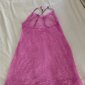 Victorias Secret Sheer Lace Slip Dress Floral Pink See Through Sexy thumbnail 9