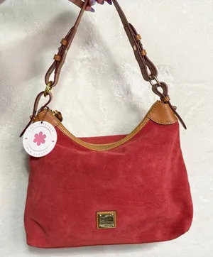 NWOT DOONEY & BOURKE Wine Red Suede Hobo Shoulder bag thumbnail 1