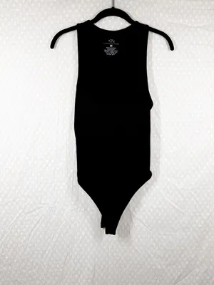Klassy Network Black‎ Ribbed Sleeveless Bodysuit thumbnail 2