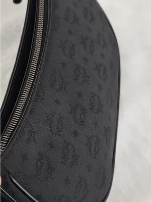MCM Vintage Black Visetos Hobo Shoulder thumbnail 5