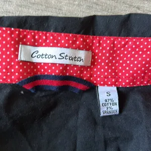 Cotton stretch black button front shirt thumbnail 2