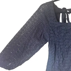 FREE PEOPLE‎ Lovey Dovey Eyelet Puff Sleeve Dress Sz 2 thumbnail 4