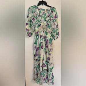 FREE PEOPLE Golden Hour Floral Maxi Dress NWOT thumbnail 2