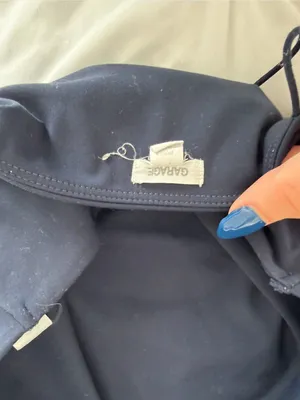 Garage Black Spaghetti Strap Crop Tank thumbnail 3