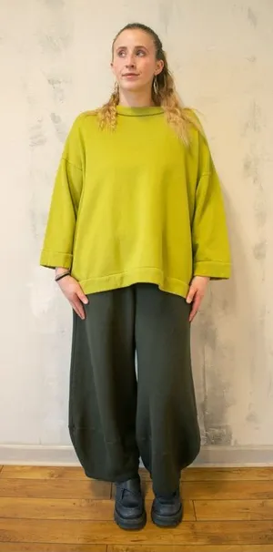 Bryn Walker Alden Shirt in Bamboo‎ Fleece Yellow Womens Size S thumbnail 1