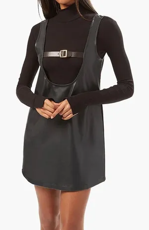 Vegan Leather Buckle Front Tunic thumbnail 1