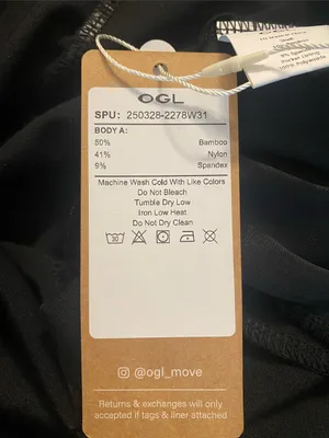 NWT OGL Drapey Bamboo Ponte Mid Rise Wide Leg w Pockets Black LARGE (10-12) thumbnail 9