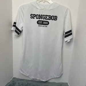 Nickelodeon Ladies Spongebob Squarepants Baseball Jersey Size Medium Mesh Jersey thumbnail 6