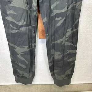 Splendid Green Camo Print High Rise Sweatpants Jogger‎ Size L thumbnail 3