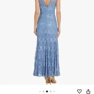 R&M Richards Dress Women's 10 Lace Sequin Maxi Formal Gown Homecoming Blue‎ thumbnail 2