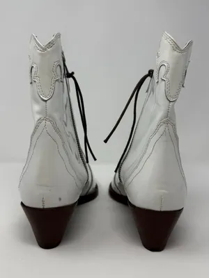 Free People New Frontier Western Cowboy Boot Womens 6.5 White Patent Leather NWT thumbnail 10