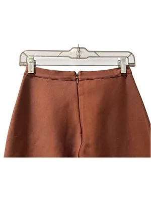 House of CB Tan Thick Knit High Rise Pintuck Flare Dress Pants Size Medium thumbnail 6