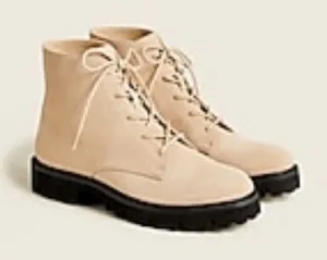NIB J.crew Gwen lug-sole lace-up boots in suede Item BA554 thumbnail 1
