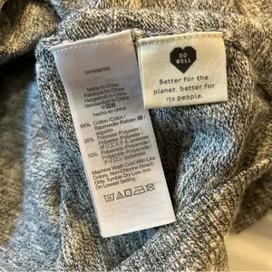 Madewell Gray Heather V-Neck Short Sleeve Sweater Medium thumbnail 9