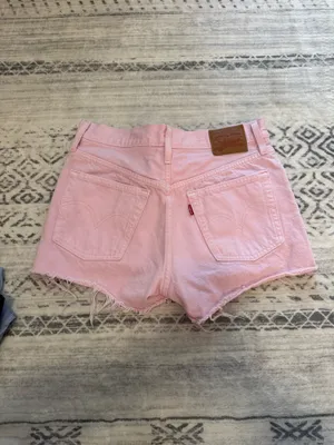 Levi’s bubble gum Pink 501 Denim High-Rise Shorts button fly thumbnail 5