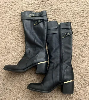 Franco Sarto Black Leather Boots thumbnail 1