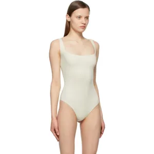 NEW Skims Rib Stretch Cotton Bodysuit in Bone‎ thumbnail 2