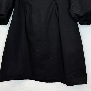 Tuckernuck Pomander Place Square Neck Chloe Mini Dress Black Puff Sleeves Small thumbnail 9