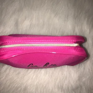Go Big or Go home pink & gold nwot cosmetic bag thumbnail 3