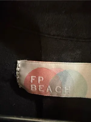 Free People Black Smocked Hem Button Front Dress thumbnail 4