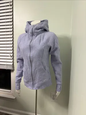 Lululemon Heathered Lavender Dusk Light Purple Cotton Scuba Hoodie size 6 thumbnail 7