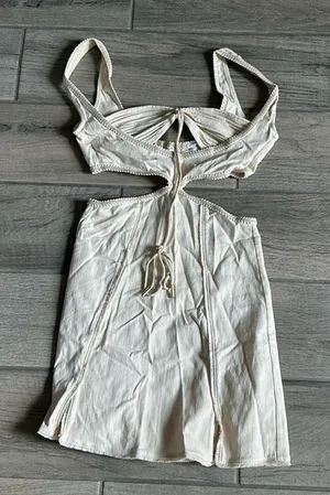 Byclee cream cutout mini dress thumbnail 1