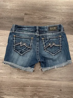 Miss Me Signature Women's Low Rise Medium Wash Denim Jean Shorts Size 30 thumbnail 9