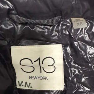 S13 Allie Shiny Black Puffer Down Jacket High Neck Funnel‎ Collar XS thumbnail 3