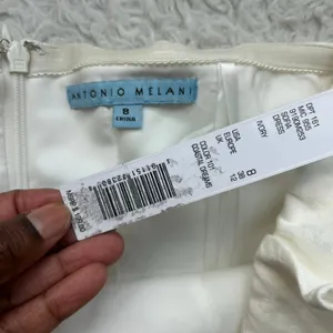 Antonio Melani White Sofia Strapless Midi Dress Size 8 thumbnail 12