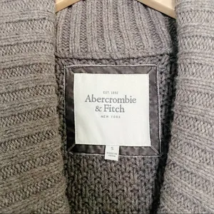 Abercrombie & Fitch Y2K Wool Sweater Vest Brown Shawl Collar Women’s Size Small thumbnail 8