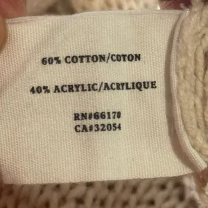 Sparrow Cream Ribbed Knit Poncho Sweater - Size Small thumbnail 5