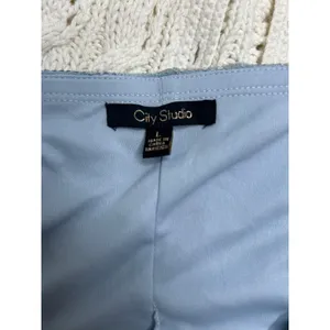 City Studio NWT Metallic Pale Blue Slip On Bodycon Mini Dress In Size L thumbnail 5