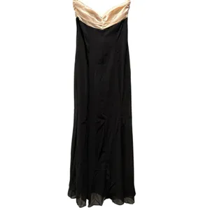 Runaway The Label Cecilia Strapless Maxi Dress Black Cream Size Small 4 NWT New thumbnail 2