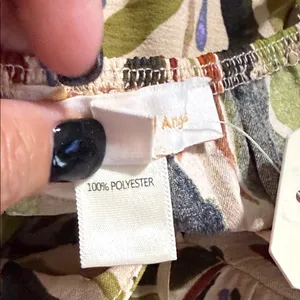 Monteau Los Angeles XS Maxi Dress adjustable straps elastic under bust leaf fall thumbnail 10