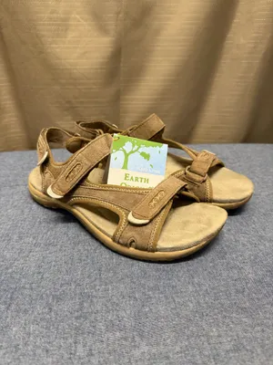 Earth Origins Tan Suede Adjustable Strap Sandals thumbnail 5