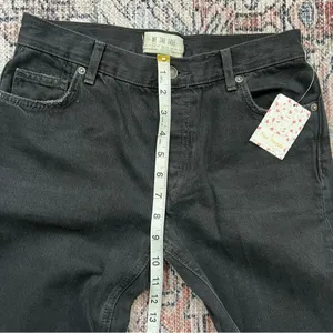 Free People We The Free‎ Maggie Jeans NWT Midrise Straight Size 26 Washed Black thumbnail 9