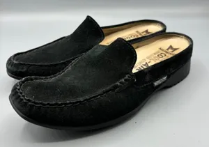 Mephisto Cool Air Black Suede Slip-On Mules‎ Loafers Womens 6.5 thumbnail 1